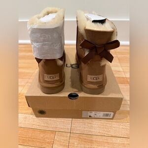 UGG Mini Bailey Bow II Boots- Brown, size 9, new in box